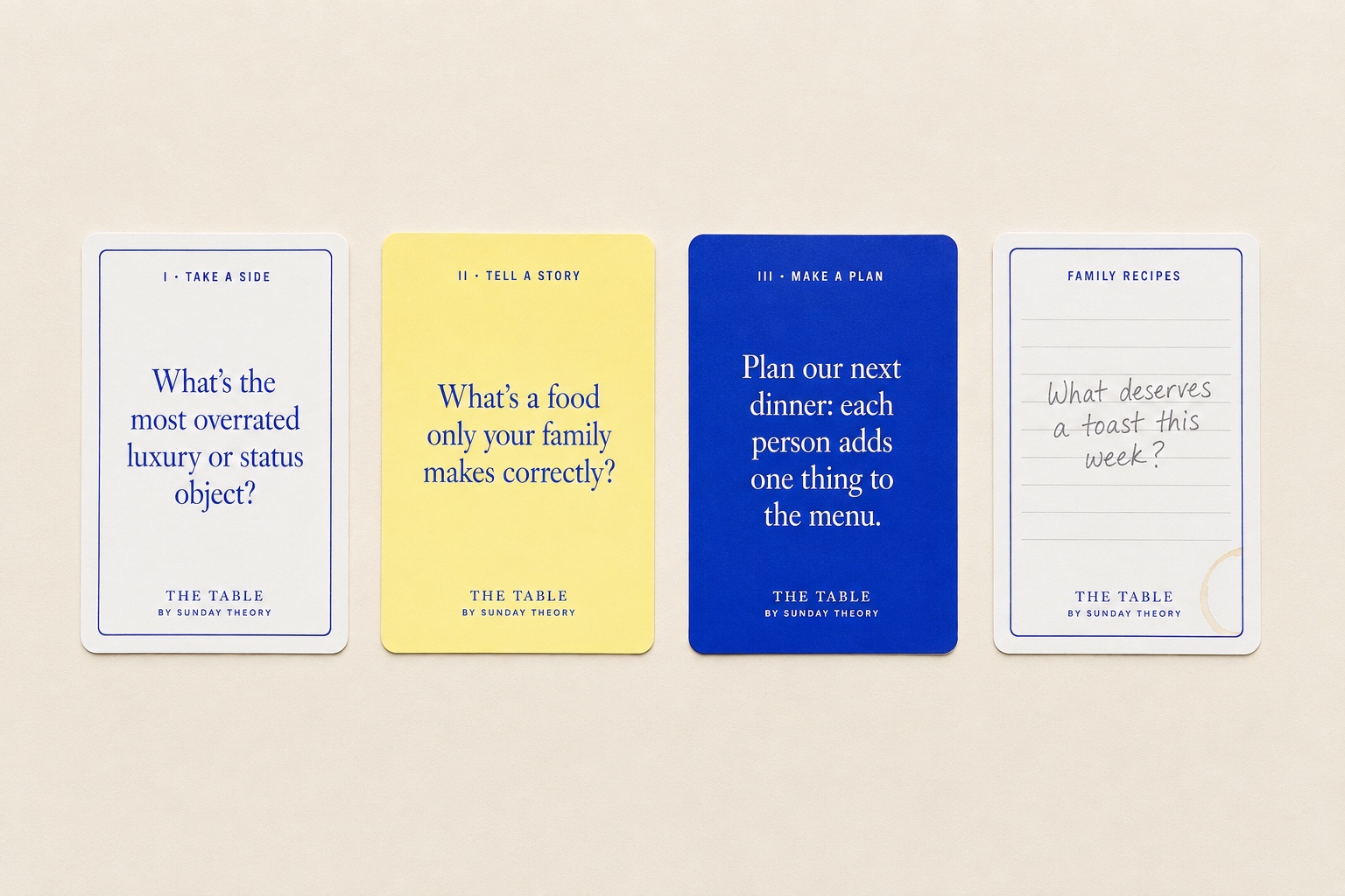 Example conversation cards